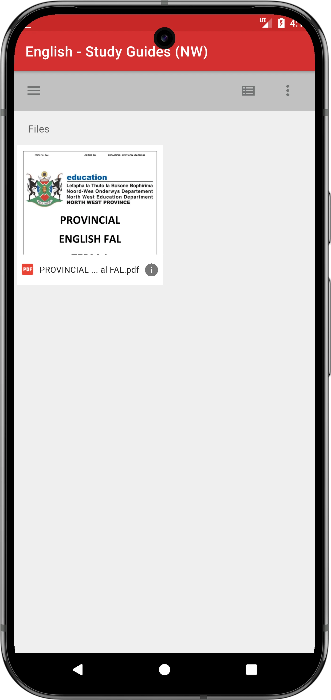 North West Grade 10, 11 and 12 screenshot