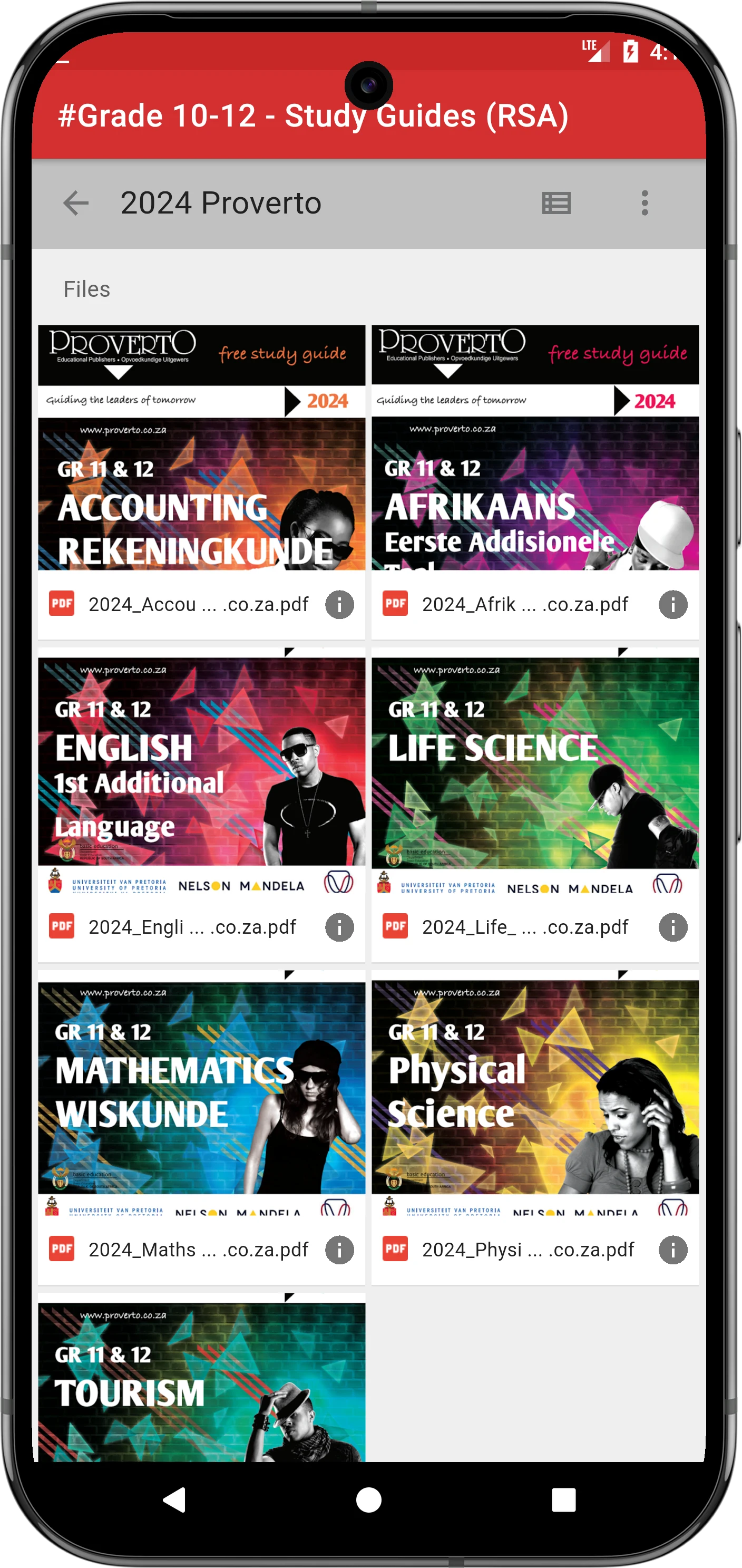 North West Grade 10, 11 and 12 screenshot