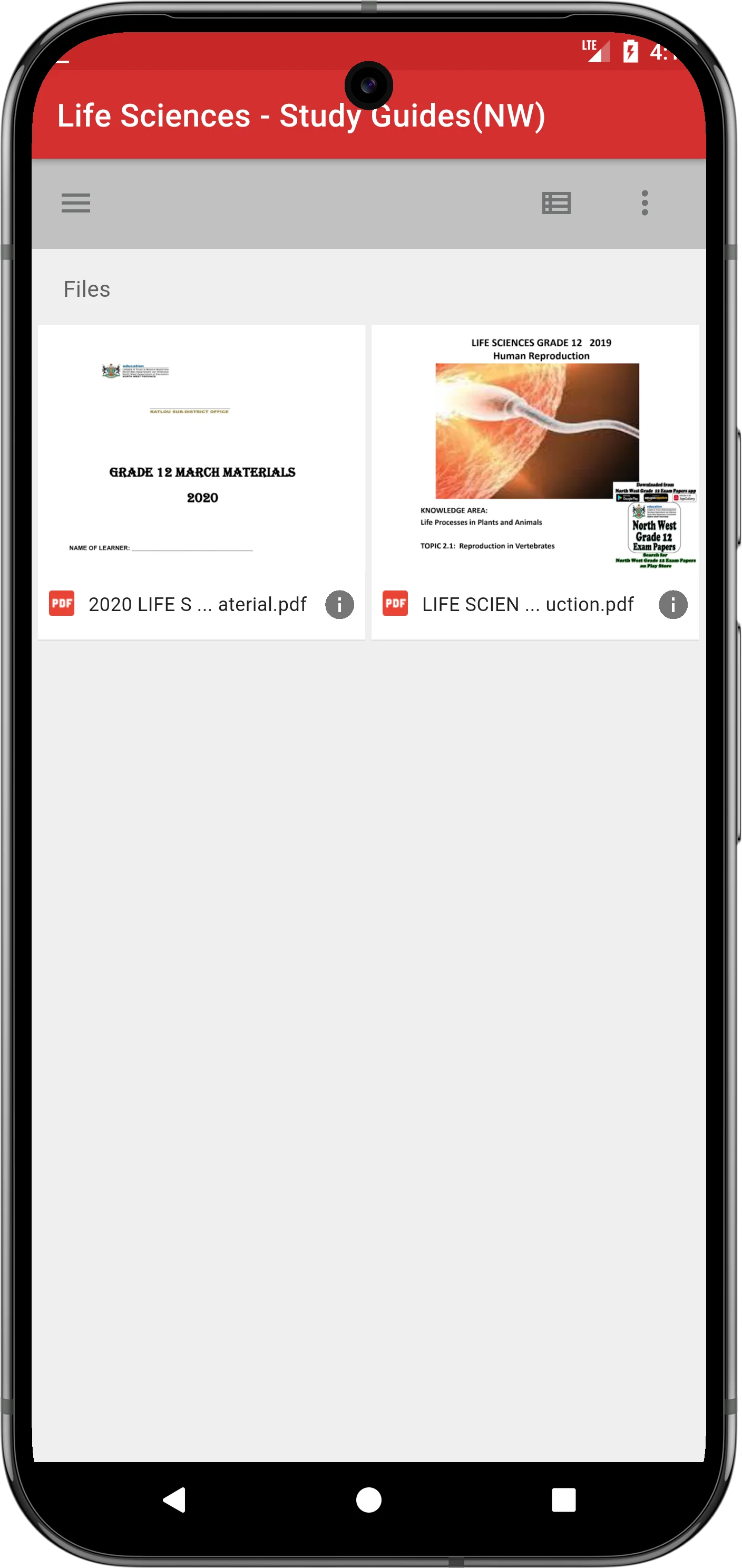 North West Grade 10, 11 and 12 screenshot